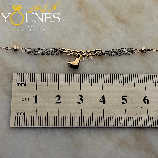 دستبند تمام طلا کارتیر قلبی